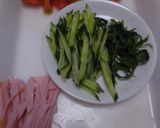 流水麺で冷やし豆腐・トマトそば作り方3写真