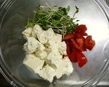 ゴーヤの豆腐とトマトの梅おかか和え♪作り方2写真