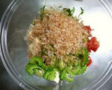 ゴーヤの豆腐とトマトの梅おかか和え♪作り方3写真