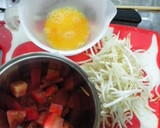 ＊もやしとトマトの簡単ケチャ炒め＊作り方1写真