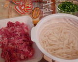 ♔すき焼き牛肉とごぼうのネギのせピザ♔作り方1写真