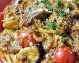 ✽茄子とトマトのキーマカレーパスタ✽作り方7写真