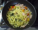 家庭菜園でとれたバジルとトマトでパスタ作り方4写真