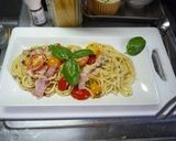 家庭菜園でとれたバジルとトマトでパスタ作り方5写真