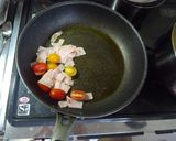 家庭菜園でとれたバジルとトマトでパスタ作り方3写真