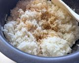 フキノトウの茎の天かす風ごはん作り方6写真