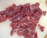 牛肉と大葉のチーズ味パスタ作り方1写真
