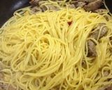 牛肉と大葉のチーズ味パスタ作り方2写真