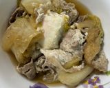 白菜と豚肉とおあげの卵落とし作り方7写真