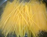 ツナと水菜の梅じそスパゲティ。作り方3写真