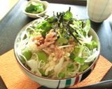 たっぷりキャベツとツナの梅わさび丼作り方6写真