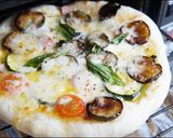 お一人様魚グリルで焼くモチモチPizza作り方9写真