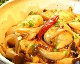 ■鶏ささみときのこのピリ辛バター炒め煮■作り方8写真