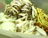 ■牛肉ときのこのマスタードクリーム煮■作り方1写真