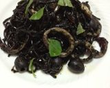 イカスミのタリオリーニ バジリコ風味作り方5写真