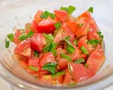 トマトとバジルの冷製パスタ。作り方7写真