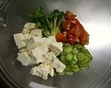 豆腐と野菜のサラダ♪梅おかか風味♪作り方2写真