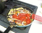 イカとなすのトマトパスタ作り方3写真