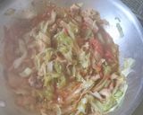 パンチェッタとキャベツのトマトパスタ作り方8写真