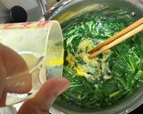 モロヘイヤと枝豆豆腐の冷やしかき玉汁😻作り方1写真