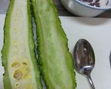 ゴーヤとレバーのグリーンカレー炒め作り方1写真