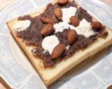 胡桃を乗せた粒あんトースト 黒蜜生姜風味作り方7写真