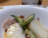超速！豚肉長いもオクラのめんつゆマヨ炒め作り方5写真
