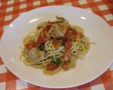 冷製パスタ　トマトとホタテのスパゲティ作り方11写真