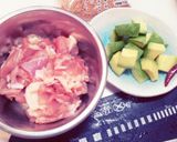 *鶏とアボカドのピリ辛照り焼き丼*作り方1写真