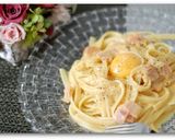 簡単カルボナーラ・コチュジャン風味作り方4写真
