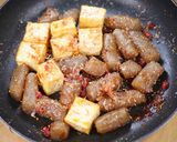 ぷりぷり蒟蒻と厚揚げ🤭梅おかかポン酢和え作り方5写真