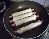 簡単調理！食パンのホットソーセージロール作り方5写真