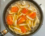 トマトとシメジと油揚げの卵スープ作り方4写真