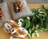 ゴーヤのカレーきんぴら作り方1写真
