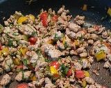 豚挽き肉の彩りさっぱり丼作り方2写真