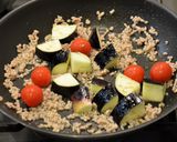 ✽茄子とトマトのキーマカレーパスタ✽作り方4写真