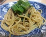 止まらない！サバ缶とオクラの醤油パスタ作り方10写真