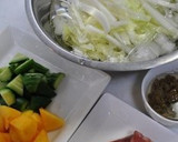 白菜と柿ときゅうりと生ハムのサラダ作り方4写真