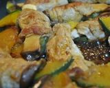 カボチャとキノコの豚肉巻き作り方6写真