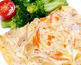 簡単☆舞茸の重ね煮で☆オープンオムレツ作り方4写真