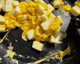 キャベツとはんぺん卵の塩昆布炒め作り方3写真