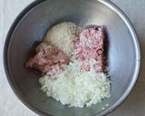 鶏ひき肉＆豚ひき肉の肉団子！甘酢あん作り方1写真
