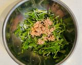 超簡単おいしい！水菜とツナの和風サラダ作り方2写真