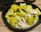 大きなキュウリと鶏の味噌煮作り方5写真