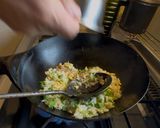 ピリッとシャキッと、わさび菜炒飯作り方5写真