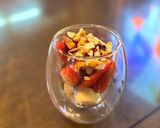 焼きバームクーヘンの苺チョコナッツ🍓🍫🥜作り方5写真