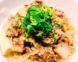 レンジ５分☆豚肉もやし白ネギ♪旨😋胡麻ドレぽん酢作り方7写真