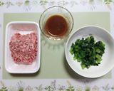 夏昼食！卵小松菜豚肉そぼろ冷やし素麺・丼作り方1写真
