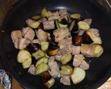 茄子と鶏肉の照り煮作り方4写真