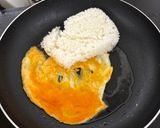 ニンニクみつばチャーハン大葉添え作り方3写真